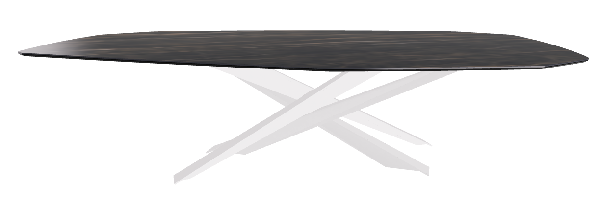 300x130x74.5h Polygon Shaped_Glossy Portoro_Pearl Embossed