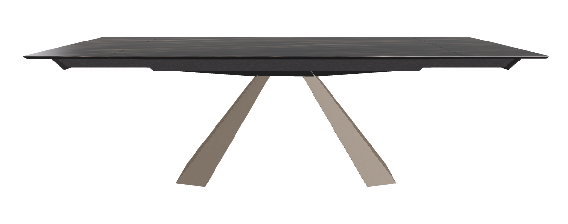 160/236x90x75h Rectangle Shaped_Glossy Portoro_Titanium Embossed