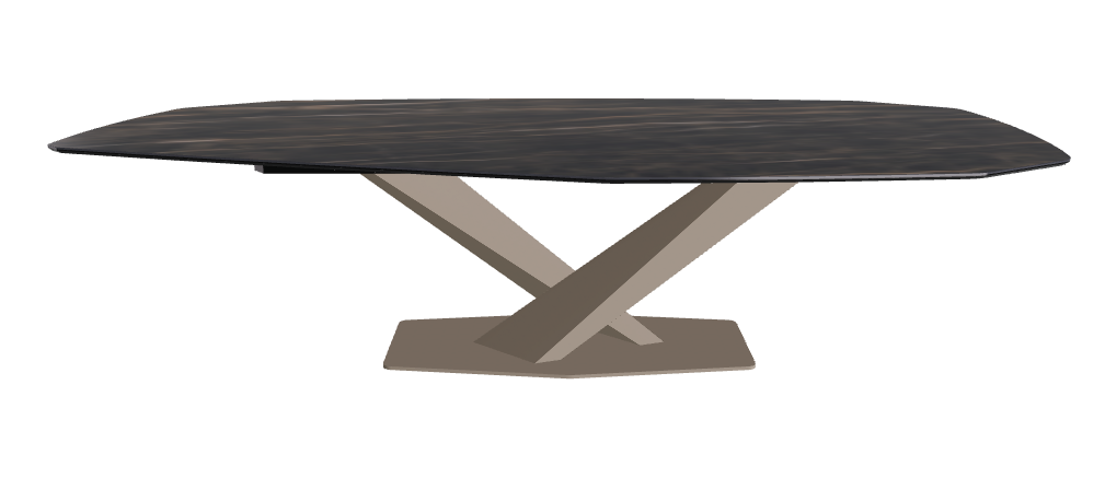 Cattelan Italia Stratos Keramik Biscuit & Polygon Shaped Dining Table