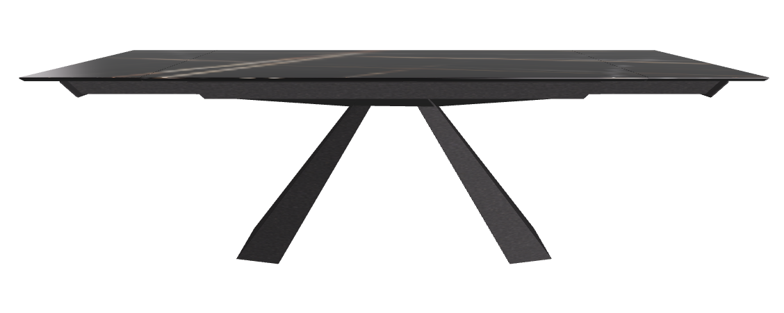 160/236x90x75h Rectangle Shaped_Glossy Sahara Noir_Black Embossed