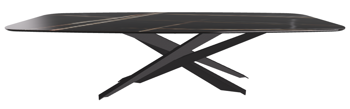 300x120x74.5h Barrel Shaped_Glossy Sahara Noir_Black Embossed