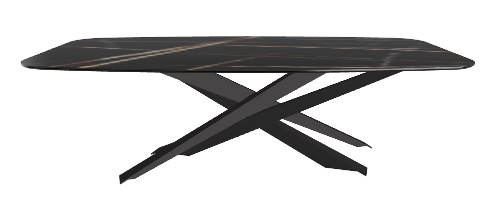 240x120x74.5h Barrel Shaped_Glossy Sahara Noir_Black Embossed