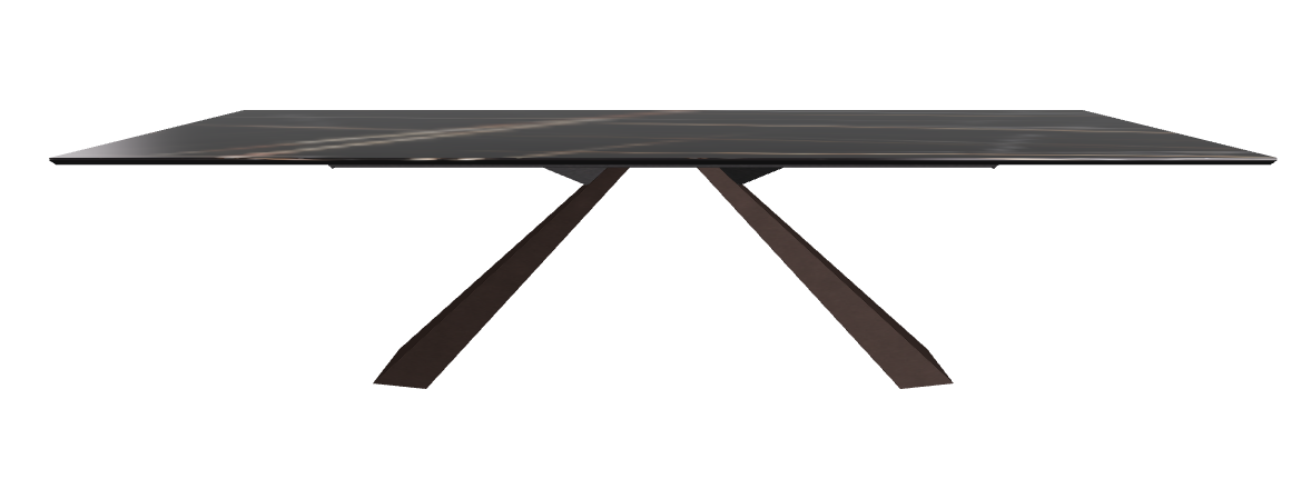 300x120x73h Rectangle Shaped_Glossy Sahara Noir_Bronze Embossed