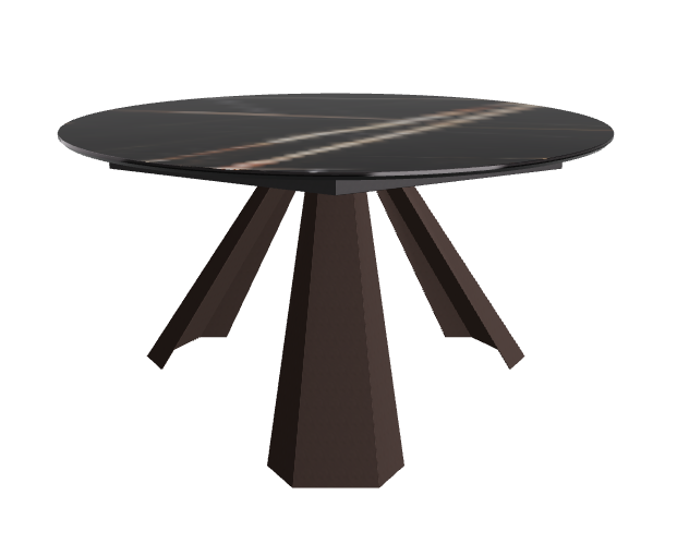 Diameter 140 x Height 73 cm_Glossy Sahara Noir_Bronze Embossed