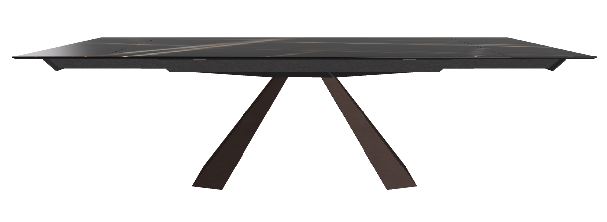 182/258x90x75h Rectangle Shaped_Glossy Sahara Noir_Bronze Embossed