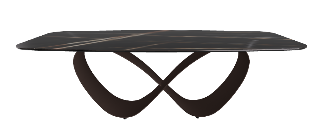 240x120x74h Barrel Shaped_Glossy Sahara Noir_Bronze Embossed