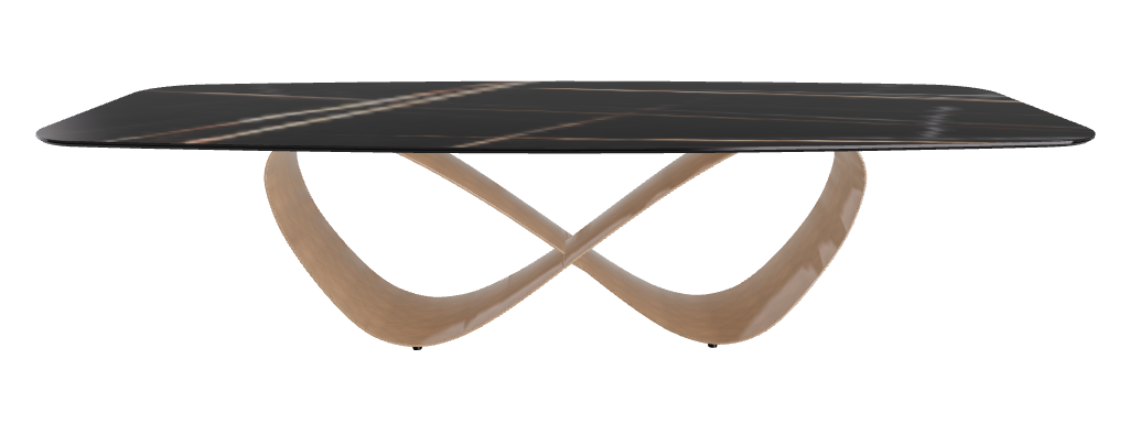 300x120x75h Barrel Shaped_Glossy Sahara Noir_Brushed Bronze