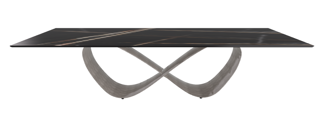 300x120x75h Rectangle Shaped_Glossy Sahara Noir_Brushed Grey