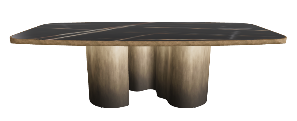 240x120x75h Barrel Shaped_Glossy Sahara Noir_Oxy Brass_Brushed Bronze