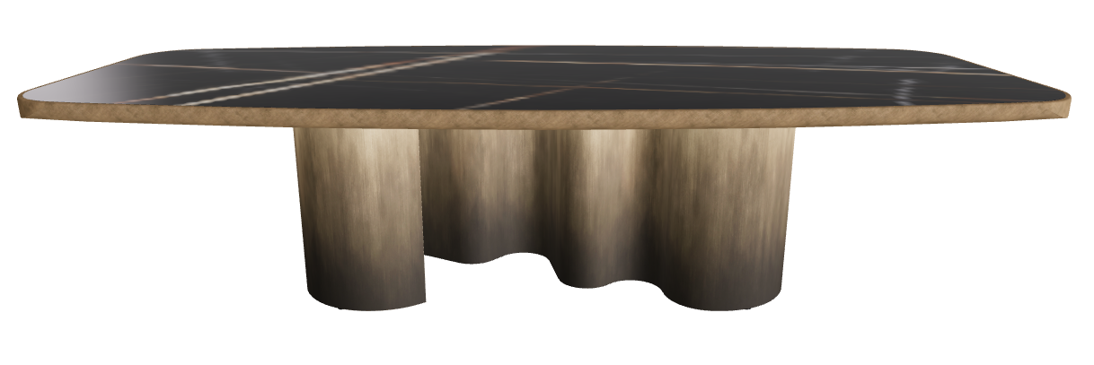 300x128x75h Barrel Shaped_Glossy Sahara Noir_Oxy Brass_Brushed Bronze