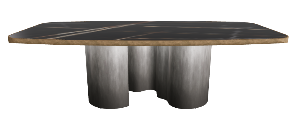 240x120x75h Barrel Shaped_Glossy Sahara Noir_Oxy Grey_Brushed Bronze