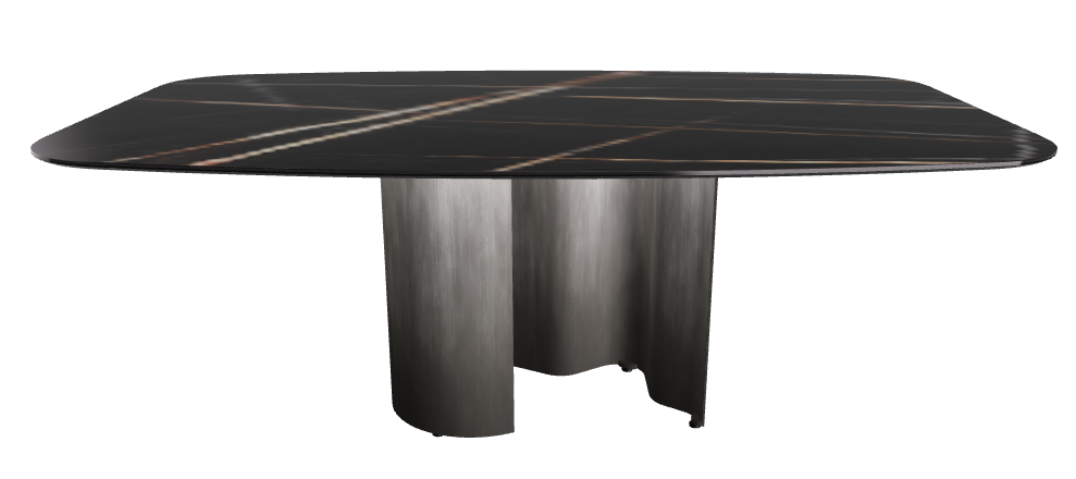 200x120x74h Barrel Shaped_Glossy Sahara Noir_Oxy Grey