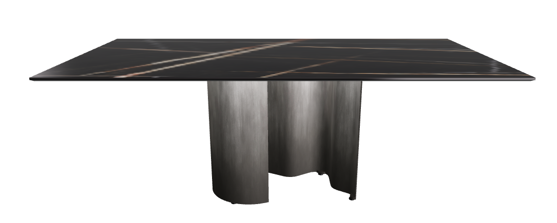 200x106x74h Rectangle Shaped_Glossy Sahara Noir_Oxy Grey