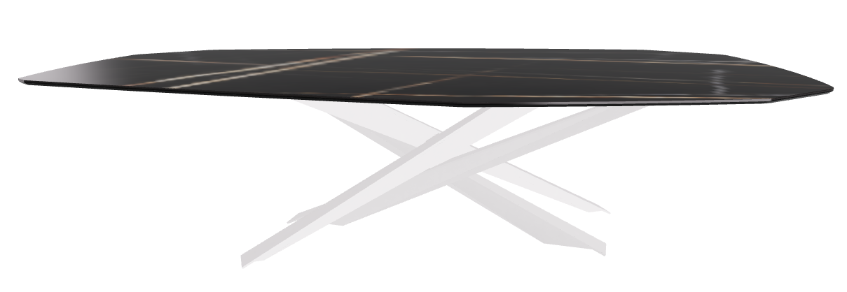 300x130x74.5h Polygon Shaped_Glossy Sahara Noir_Pearl Embossed