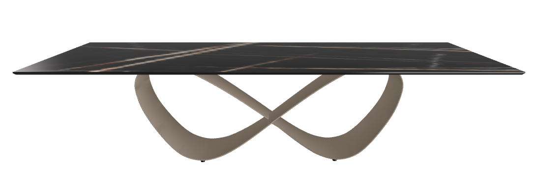 300x120x75h Rectangle Shaped_Glossy Sahara Noir_Titanium Embossed