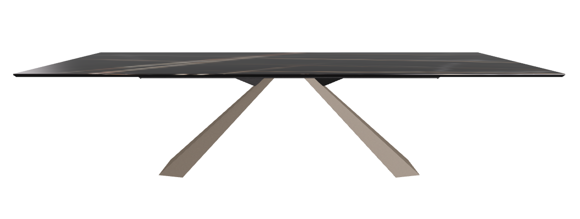 300x120x73h Rectangle Shaped_Glossy Sahara Noir_Titanium Embossed