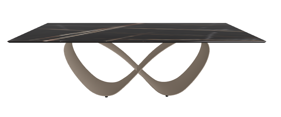 240x120x74h Rectangle Shaped_Glossy Sahara Noir_Titanium Embossed