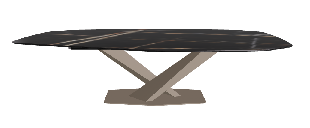 Cattelan Italia Stratos Keramik Biscuit & Polygon Shaped Dining Table