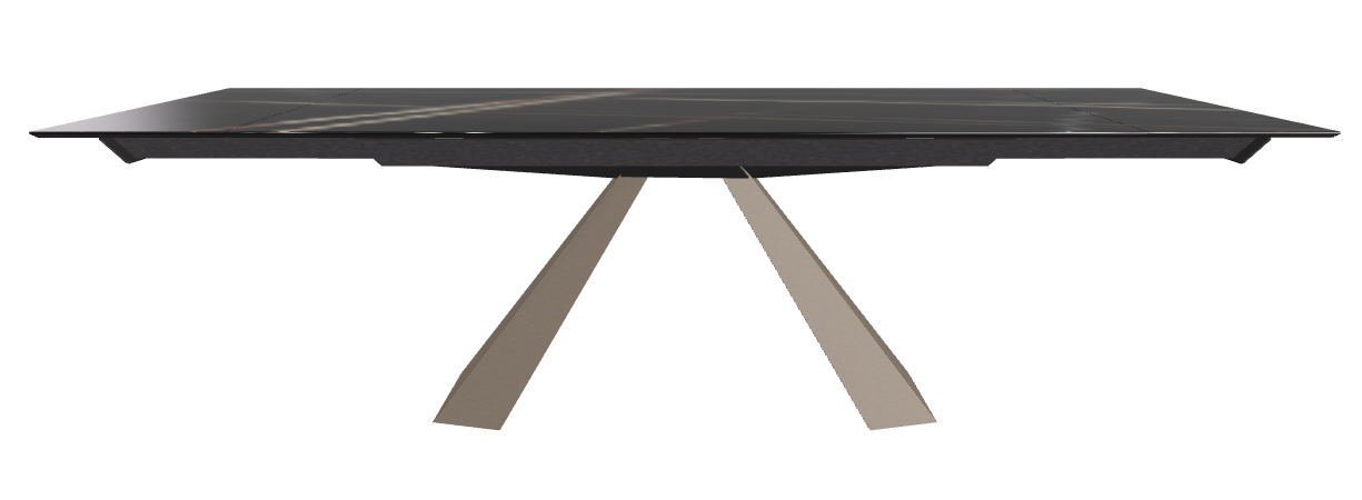 182/258x90x75h Rectangle Shaped_Glossy Sahara Noir_Titanium Embossed