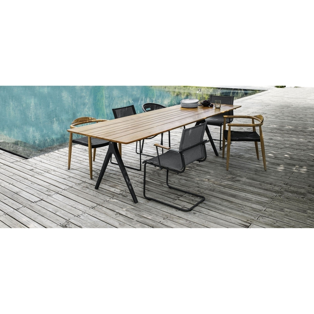 Gloster Split 280cm Dining Table with Teak Top