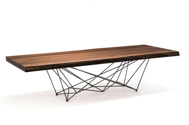 Cattelan Italia Gordon Deep Wood Live Edged Dining Table
