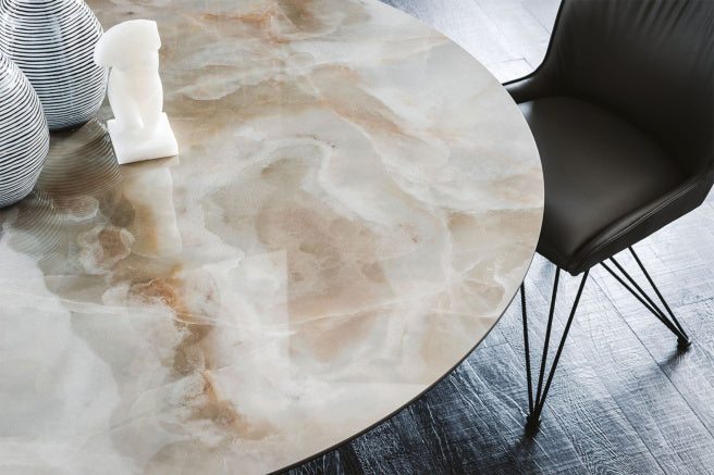Cattelan Italia Gordon Keramik Biscuit & Polygon Shaped Dining Table