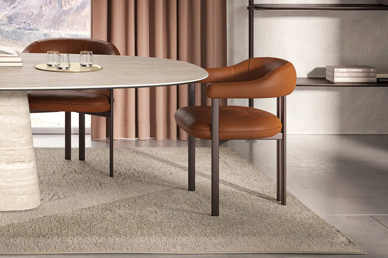 Cattelan Italia Greta Dining Armchair – Synthetic Leather & Micro Nubuk