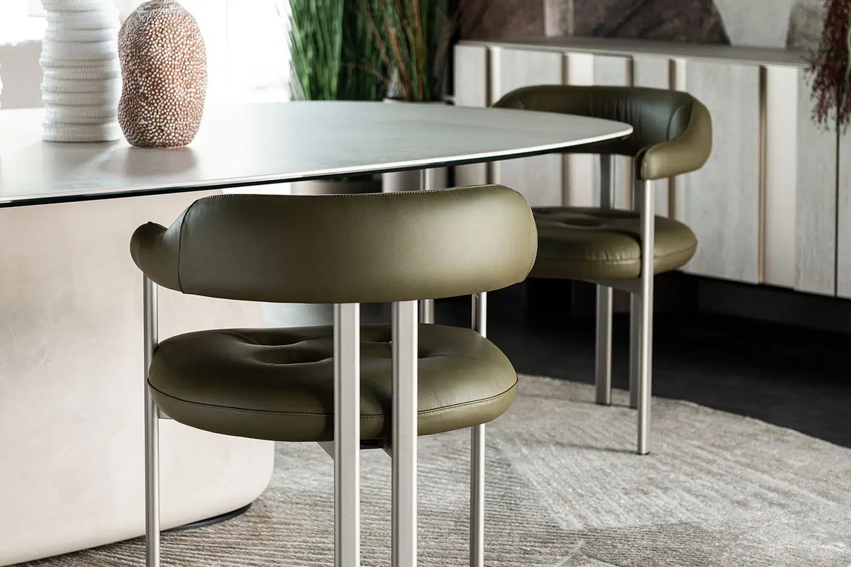 Cattelan Italia Greta Dining Armchair – Synthetic Leather & Micro Nubuk