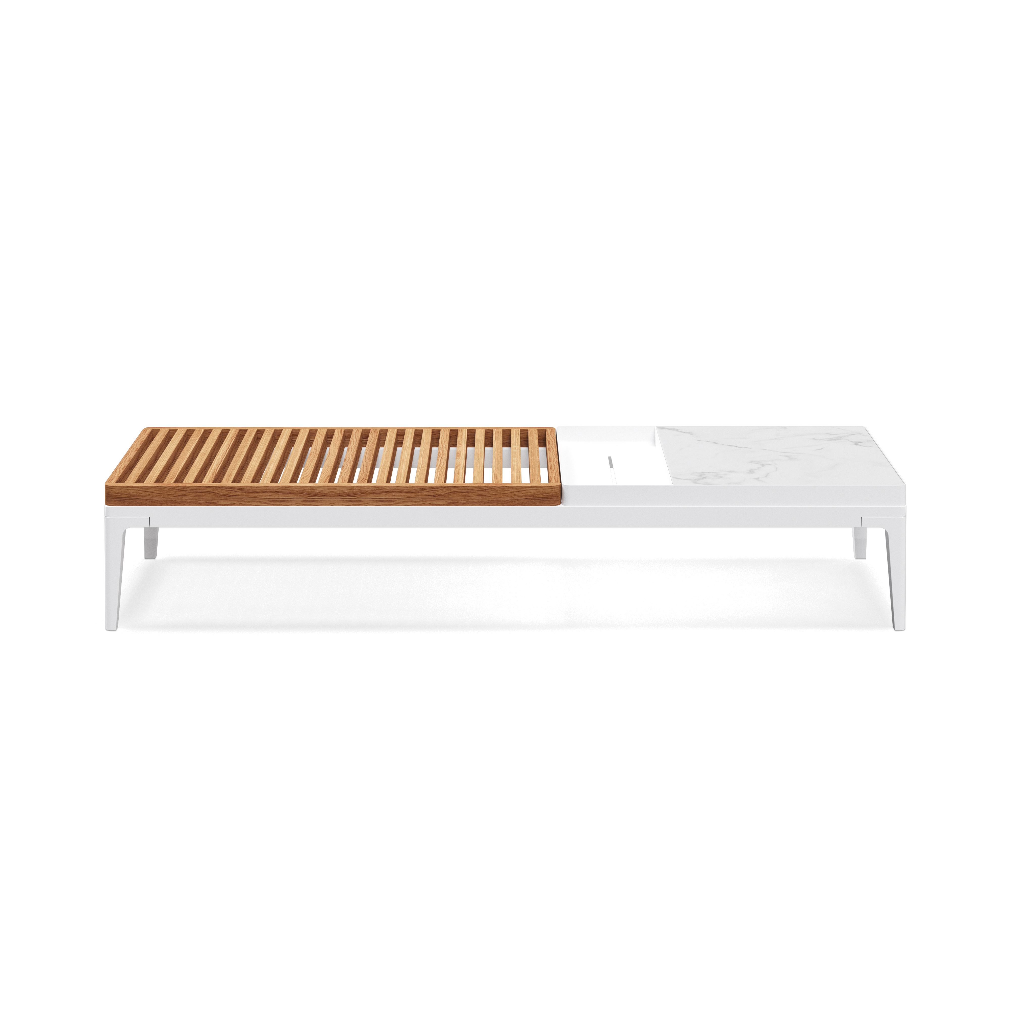 Gloster Grid Coffee Table - Teak & Ceramic Top