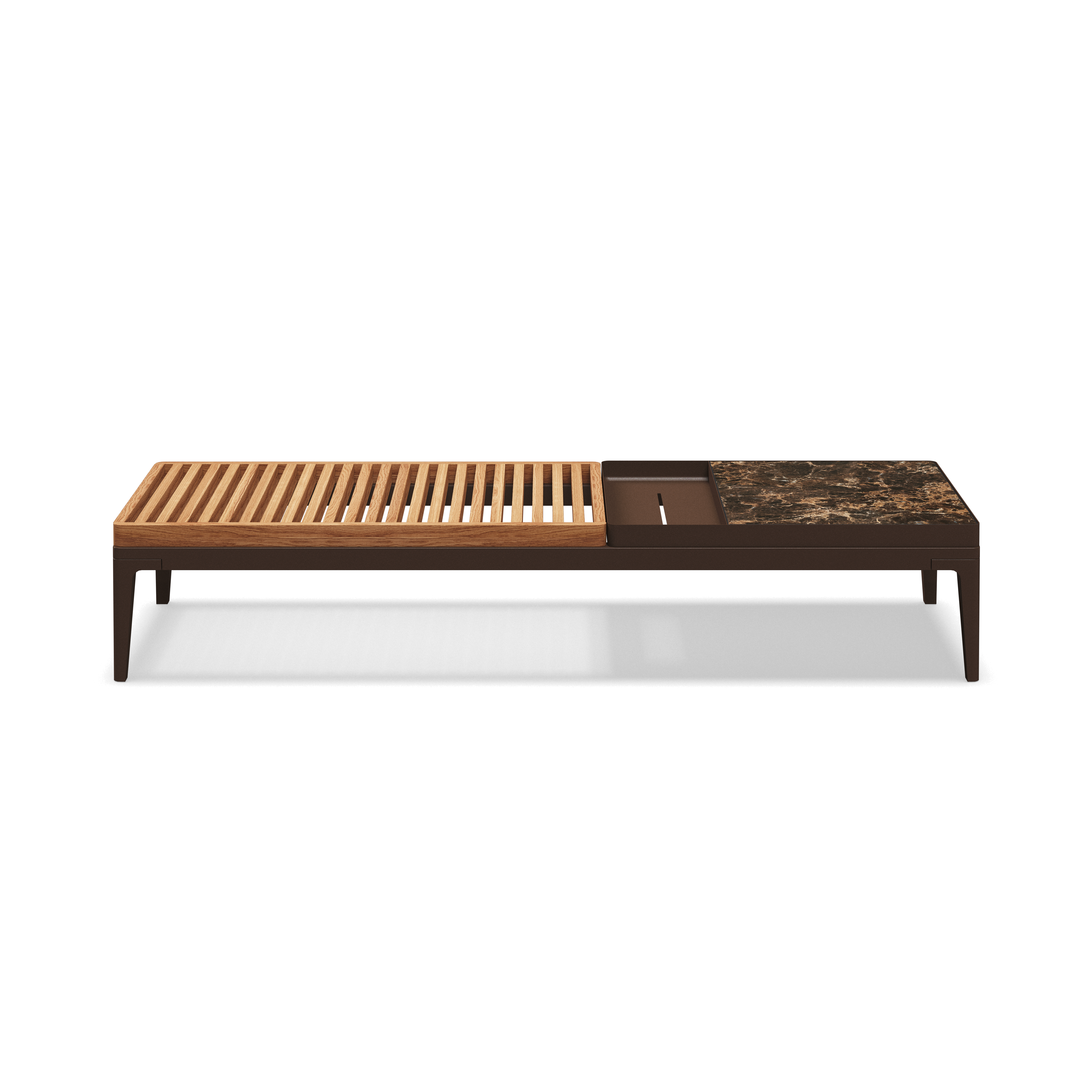 Gloster Grid Coffee Table - Teak & Ceramic Top