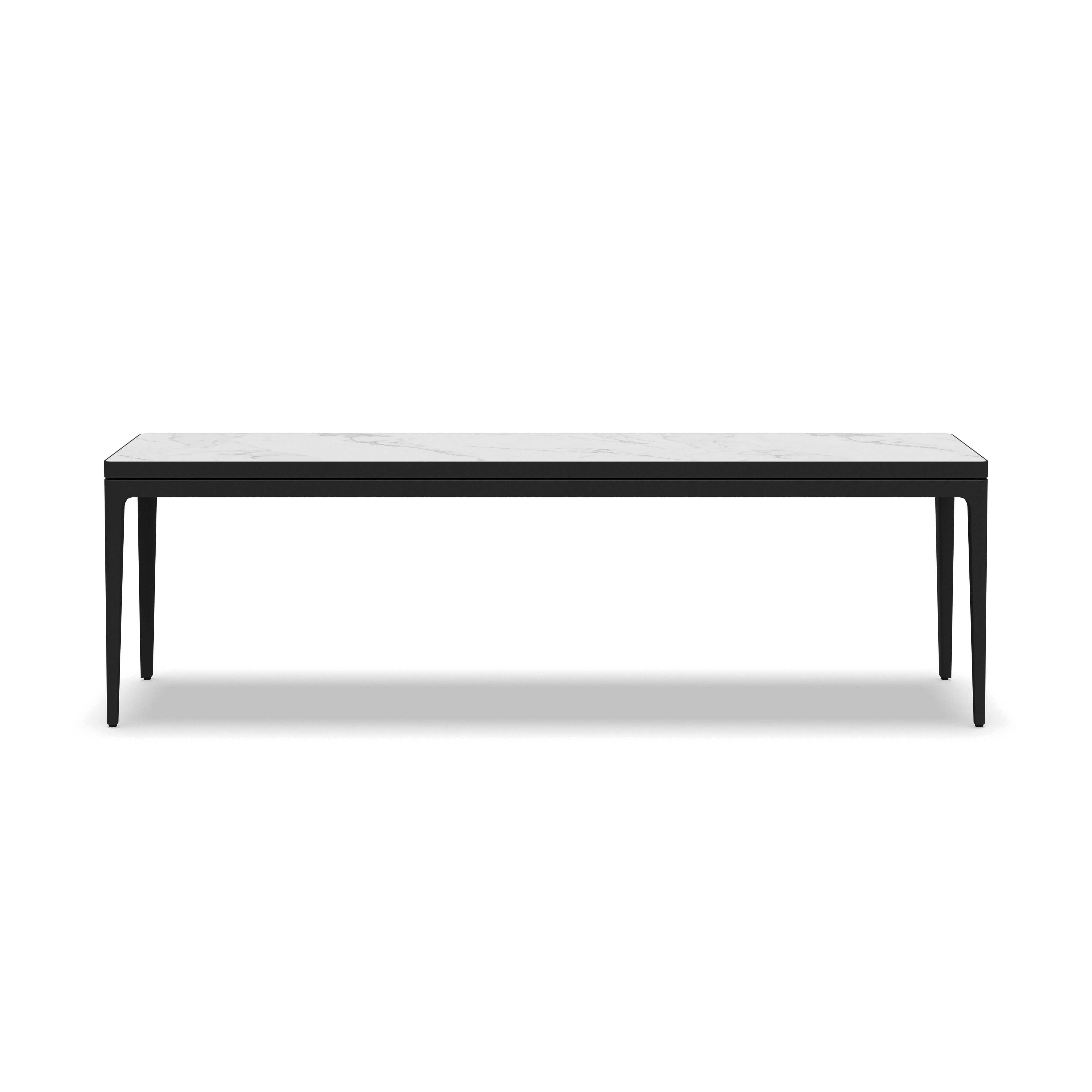 Gloster Grid Large Console Table - Ceramic Top