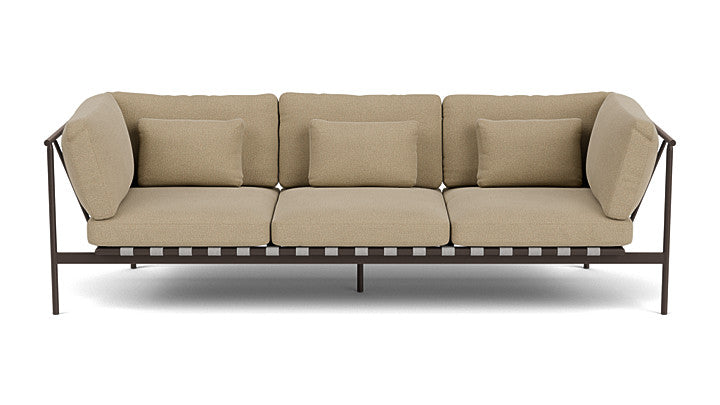 Barlow Tyrie Around Deep Seating Triple Lounge Sofa with Aluminium Arms