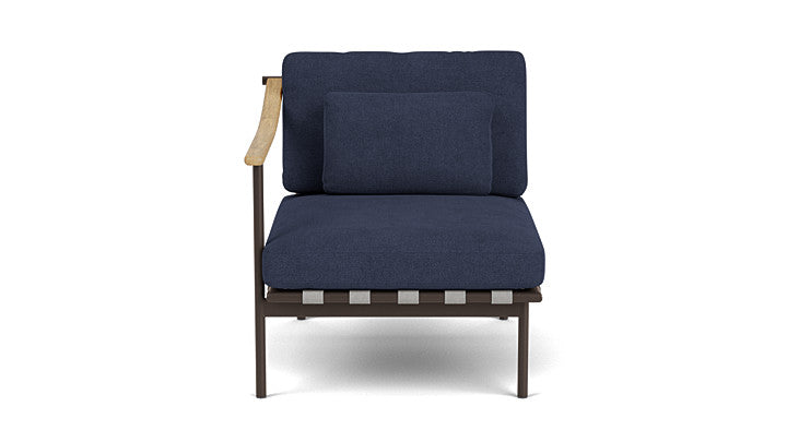 Barlow Tyrie Around Deep Seating Single Lounge Chair with Teak Left Arm