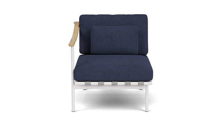 Barlow Tyrie Around Deep Seating Single Lounge Chair with Teak Left Arm