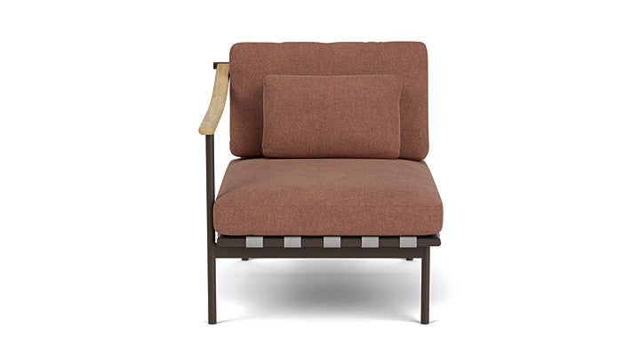 Barlow Tyrie Around Deep Seating Single Lounge Chair with Teak Left Arm