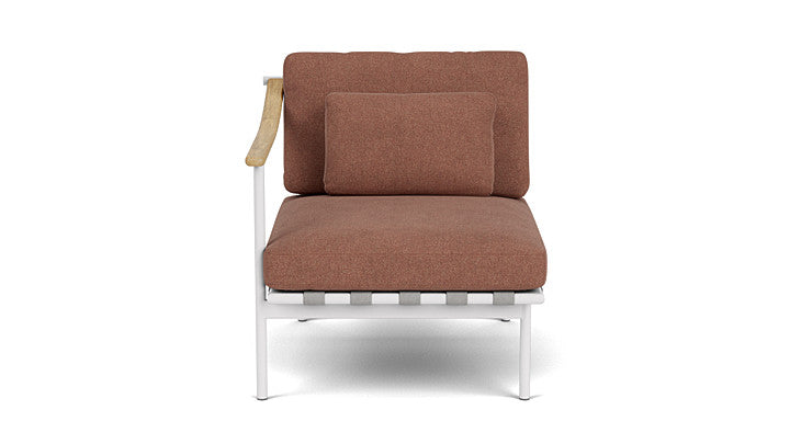 Barlow Tyrie Around Deep Seating Single Lounge Chair with Teak Left Arm