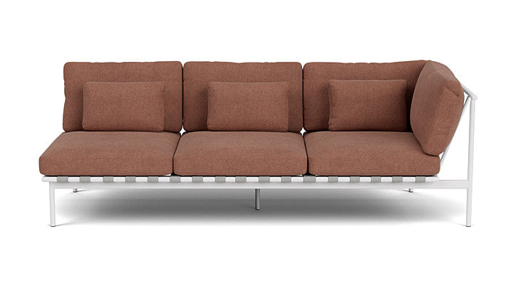 Barlow Tyrie Around Deep Seating Triple Lounge Sofa with Aluminium Right Arm