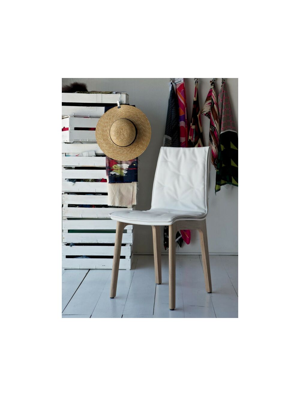 Alfa Dining Chair Wood Frame with cushion