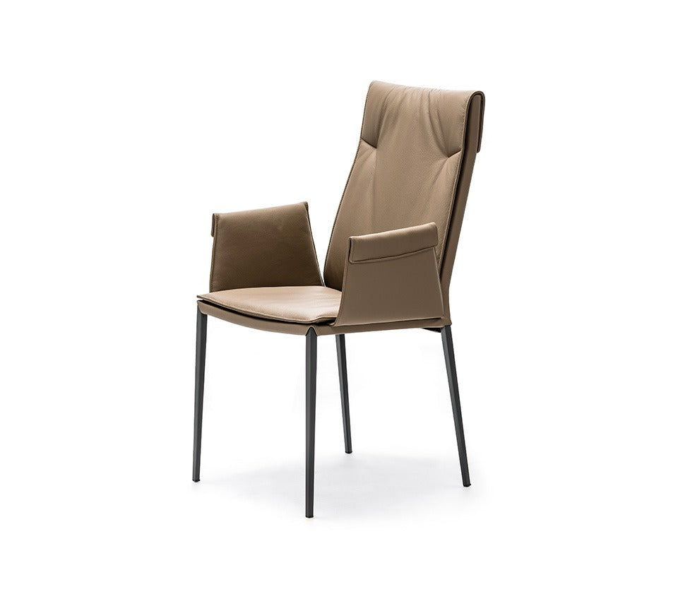 Cattelan Italia Isabel ML High Back Dining Chair with Armrest