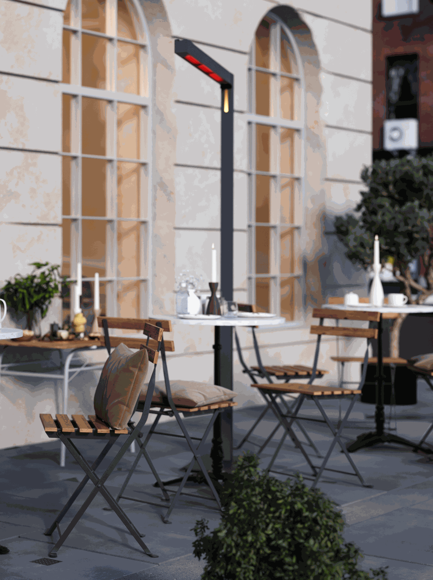 Heatsail Twig | Outdoor Heating | Finished in RAL 9005 Midnight