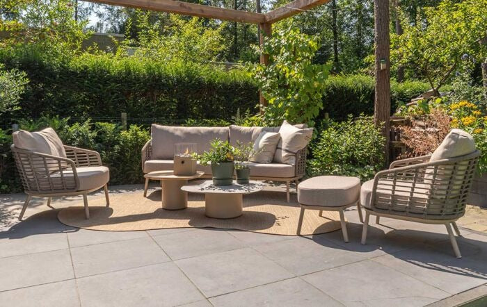 4 Seasons Outdoor Puglia Lounge with Demi Coffee Tables & Footstool