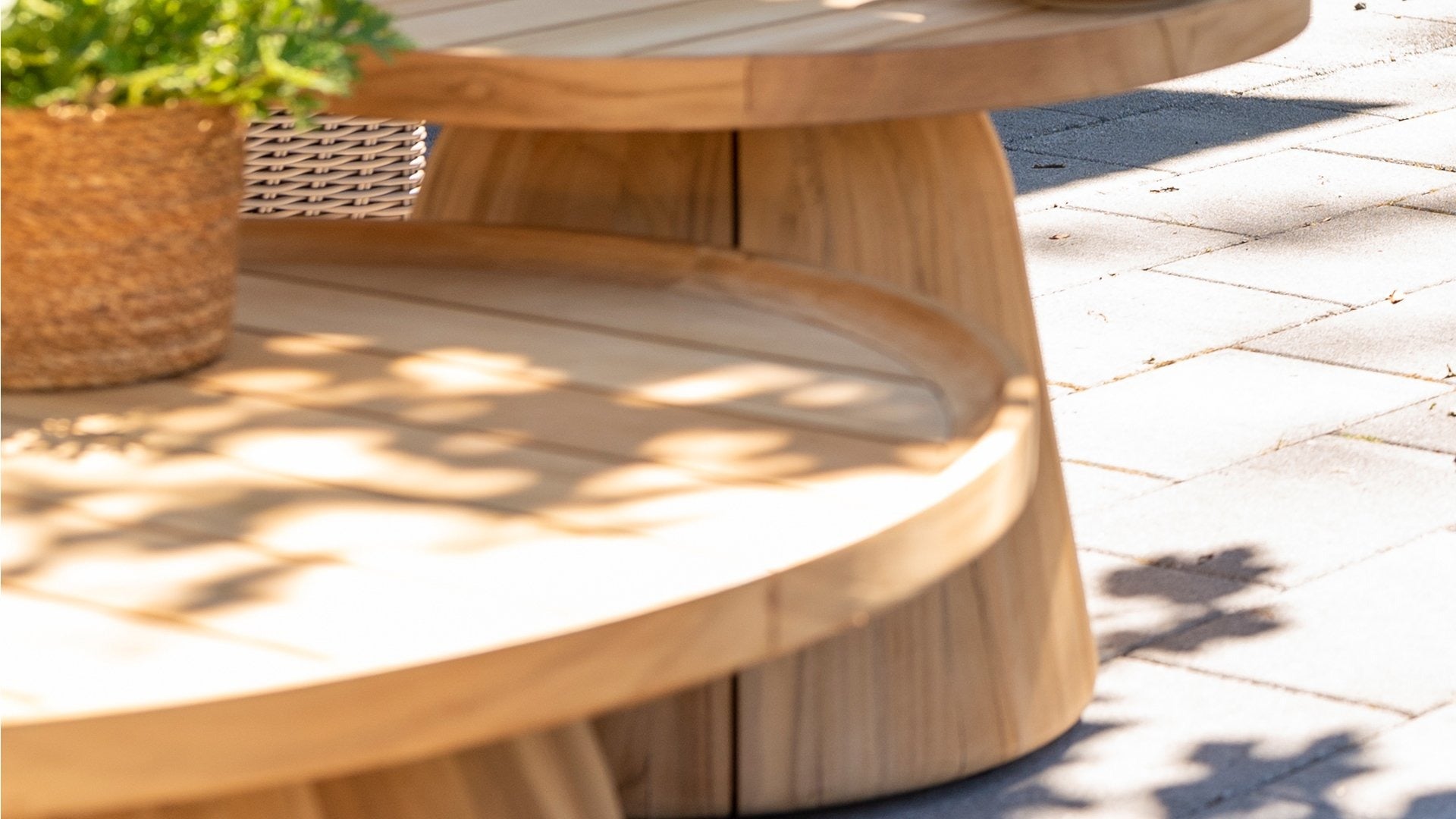 4 Season Outdoor Pablo Coffee Table Teak Round 80 Cm H 30