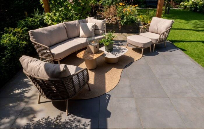 4 Seasons Outdoor Puglia Lounge with Demi Coffee Tables & Footstool