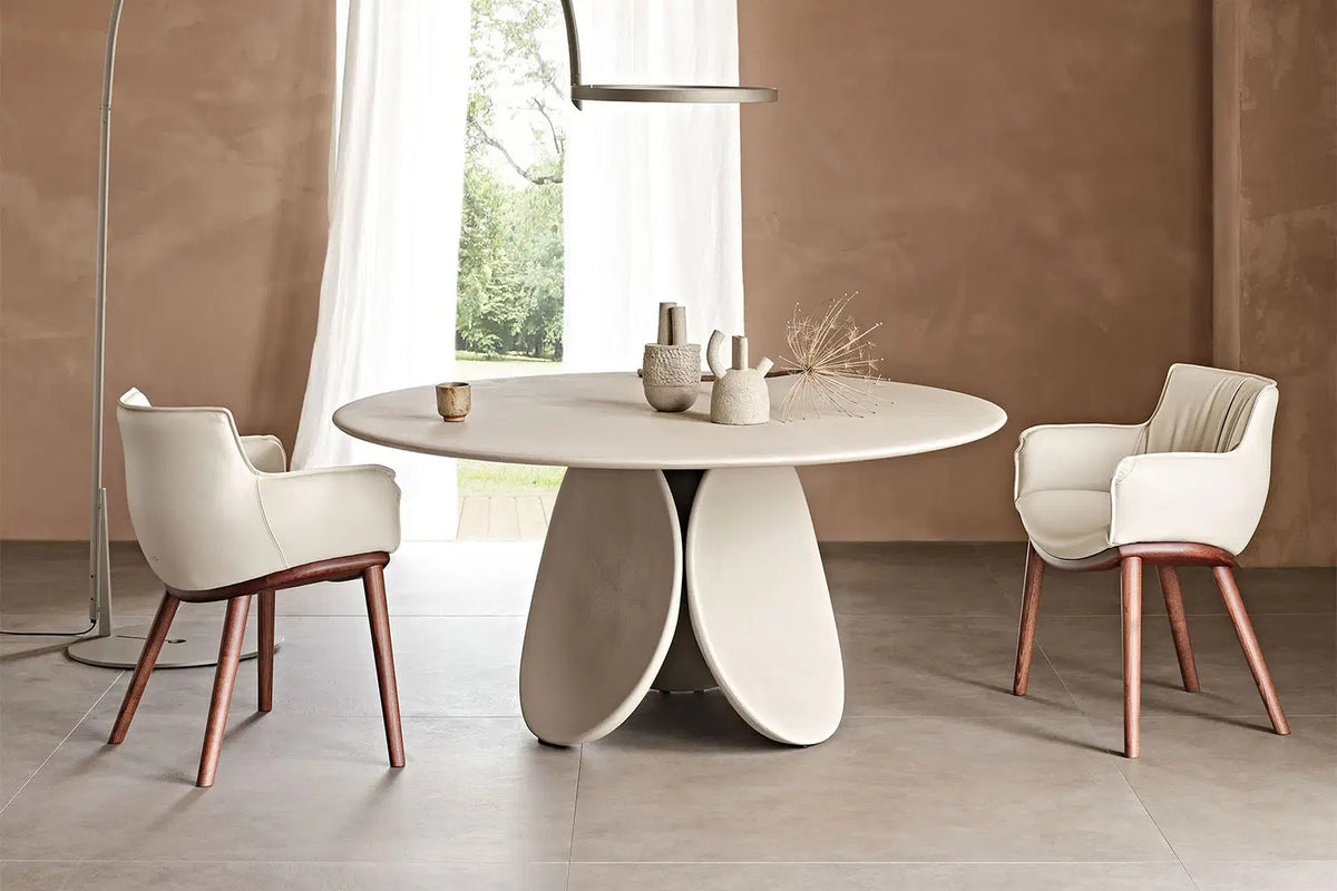 Cattelan Italia Rhonda Wood Dining Armchair – Fabric‚ Micro Nubuk & Synthetic Leather