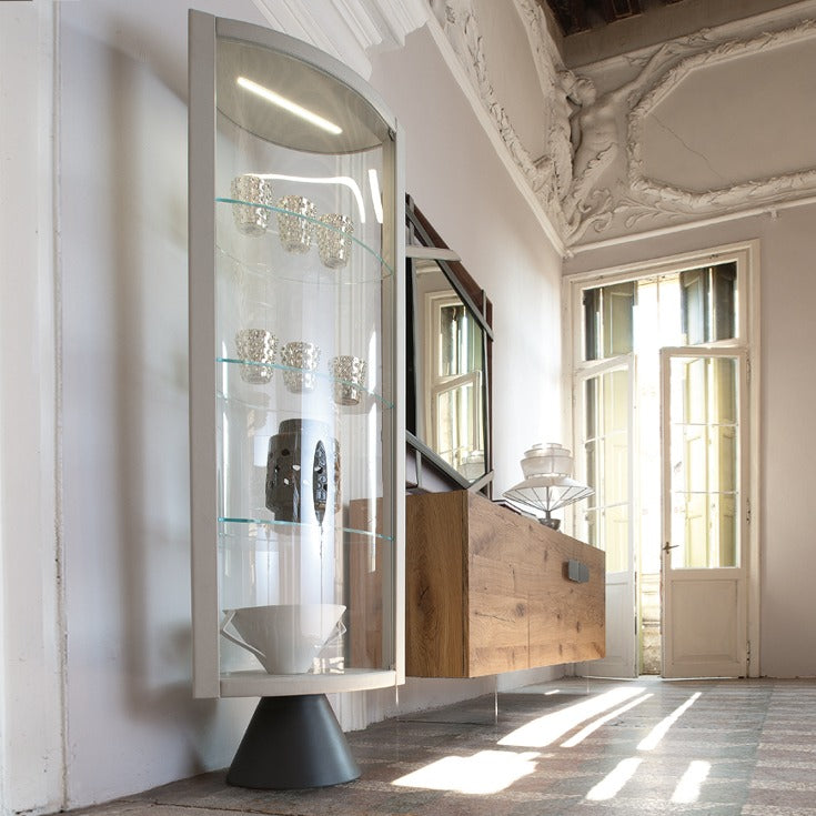 Cattelan Italia Saba Swiveling Glass Showcase