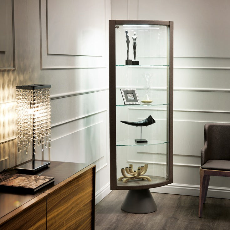 Cattelan Italia Saba Swiveling Glass Showcase