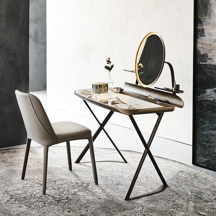 Cattelan Italia Cocoon Trousse Keramik Desk With Black embossed Frame