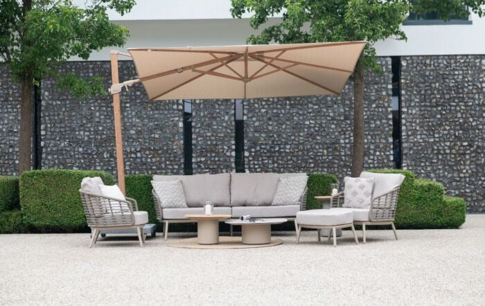 4 Seasons Outdoor Puglia Organic Lounge with Demi Coffee Tables & Footstool