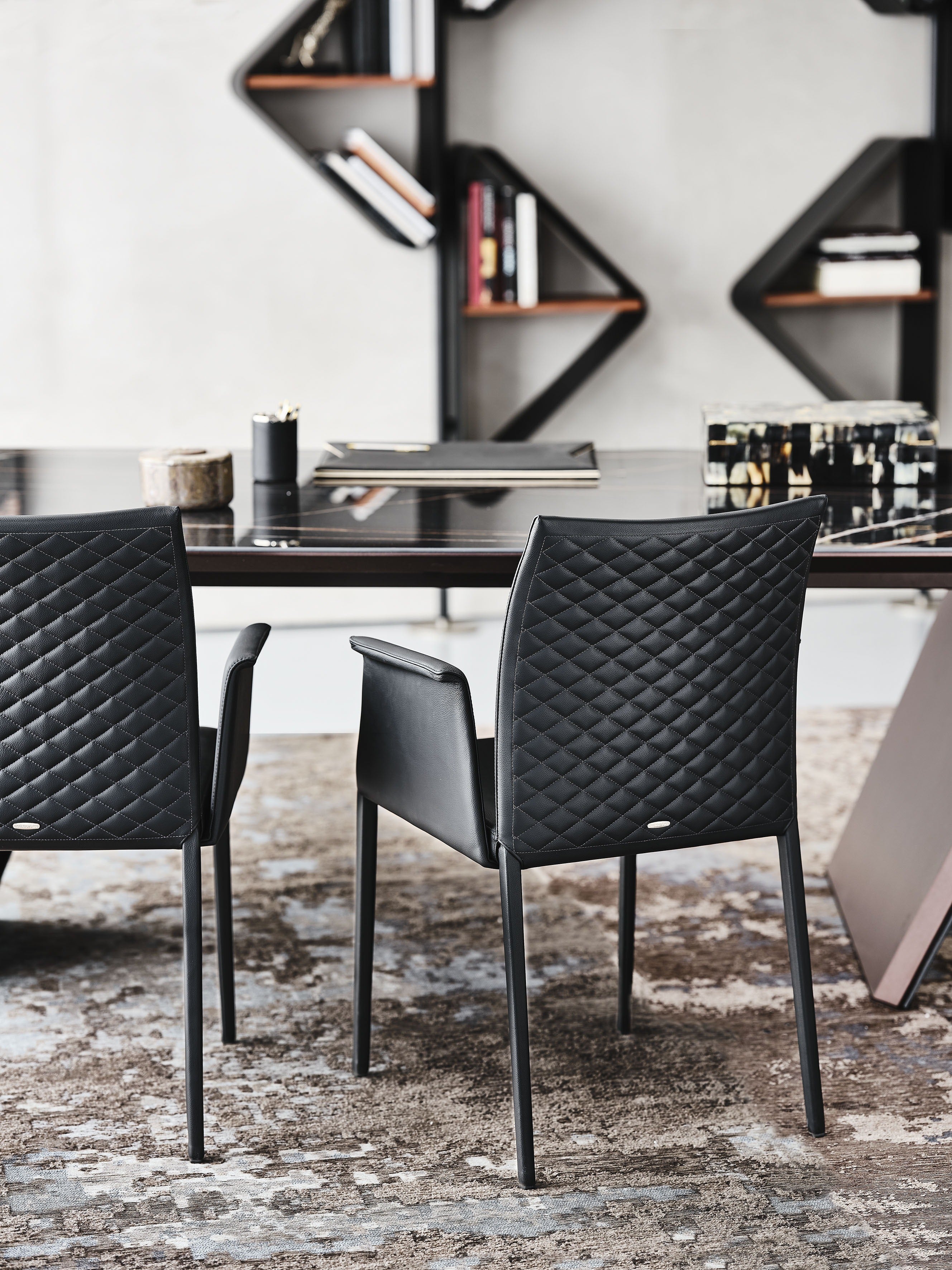 Cattelan Italia Norma Couture Low Back with Armrest Dining Chair