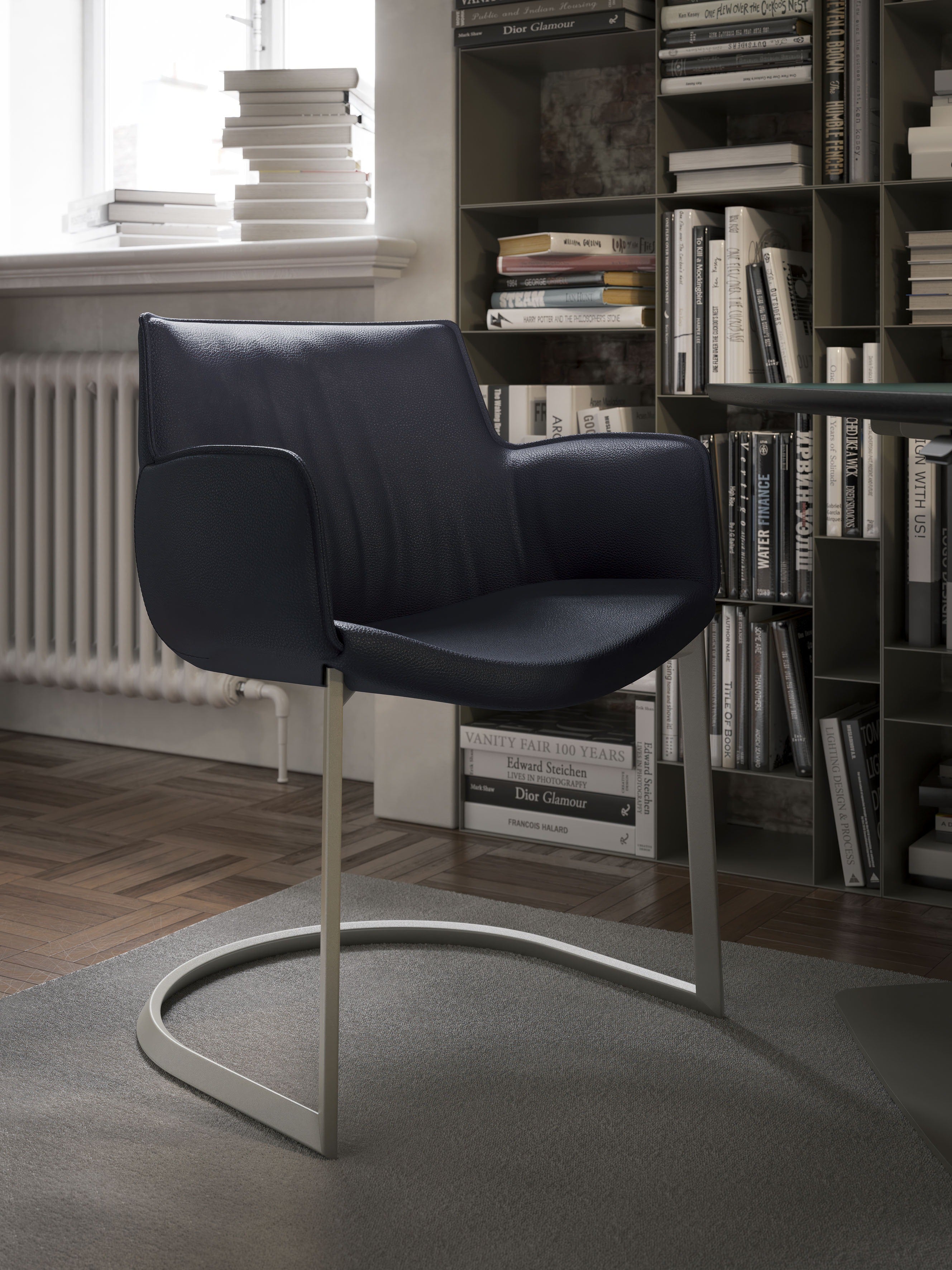 Cattelan Italia Rhonda Cantilever Chair With Steel Frame